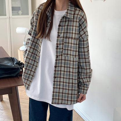 Women's Long Sleeve Loose Fit Basic Tee Top | Tajstylo