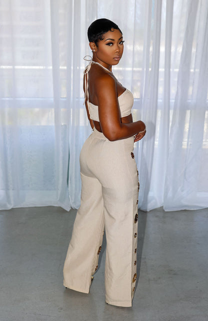 Flattering Ripped Fitted Two-Piece Nightclub Outfit | Tajstylo