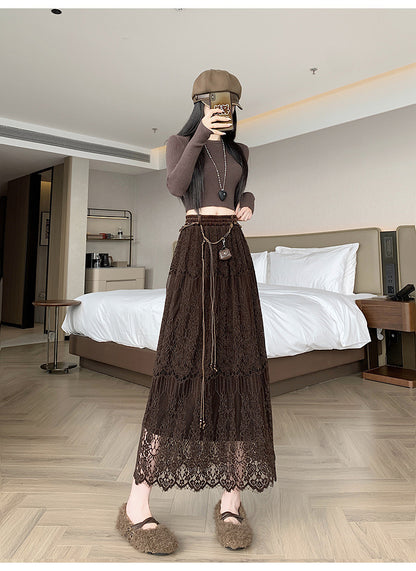 Lace Midi Skirt | Tajstylo
