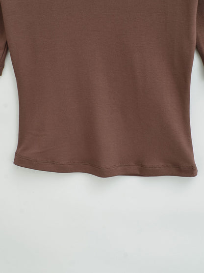 Slim Fit Round Neck Top | Tajstylo
