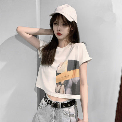 Casual Heart Design Crop Top | Tajstylo