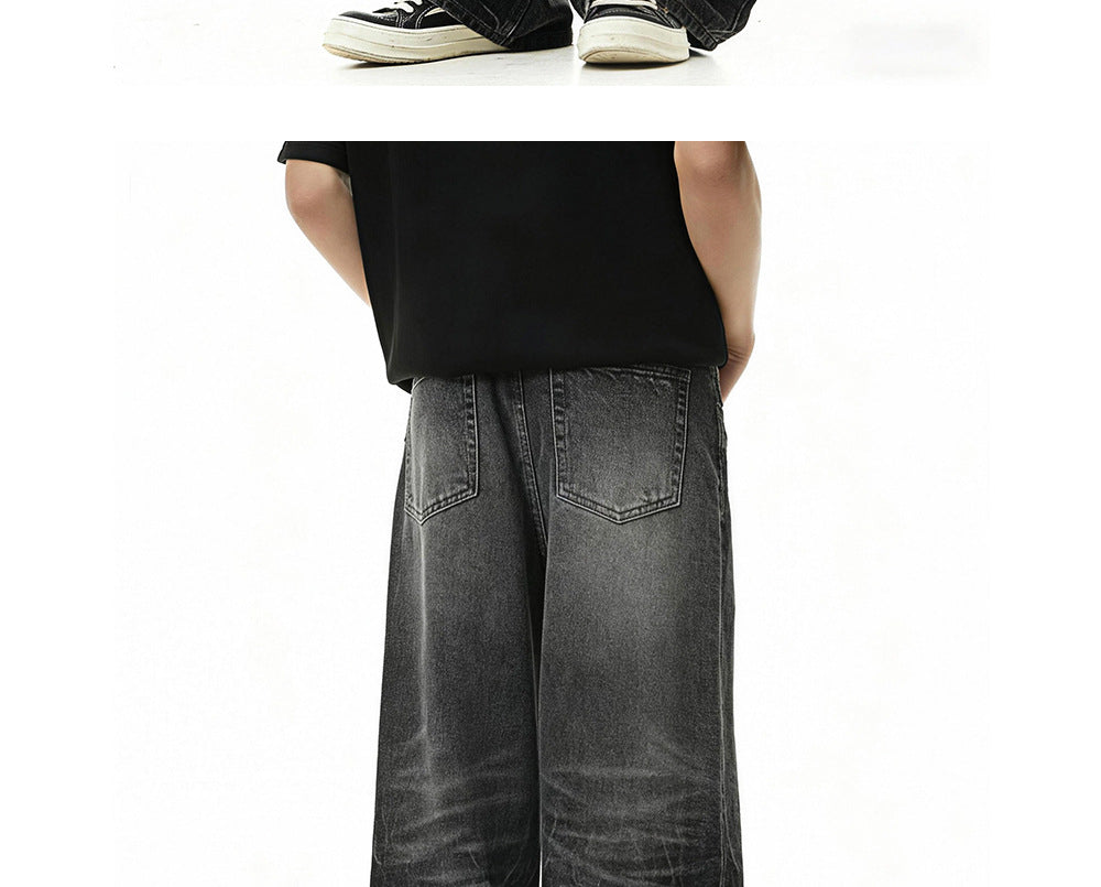 Lightning Pattern Distressed Fleece Jeans | Tajstylo