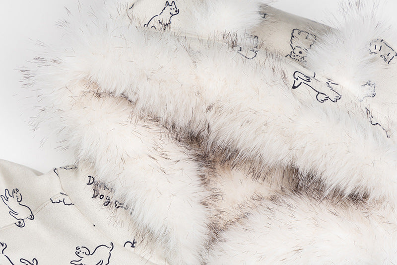 Cartoon Dog Hooded Fleece Coat | Tajstylo