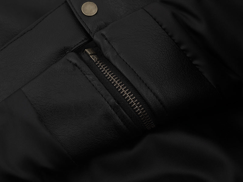 Striped Leather Jacket | Tajstylo