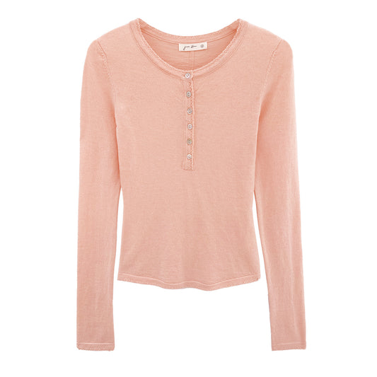 Woman wearing Long Sleeve Knit Top for Women in a casual setting