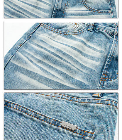 Distressed Light Blue Flared Jeans | Tajstylo