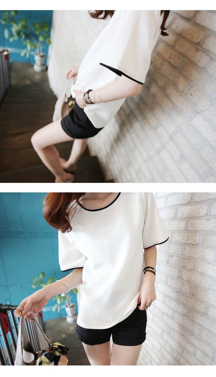 Casual Solid Color Short Sleeve T-Shirt | Tajstylo