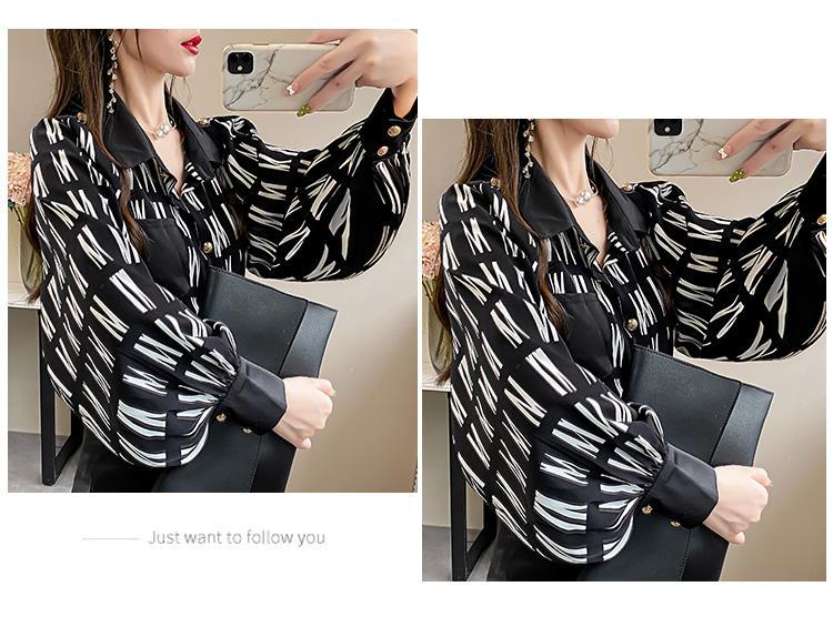 Office Lady Turn Down Collar Blouse | Tajstylo