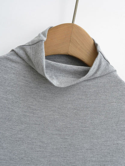 Elastic Waist Slimming Long Sleeve Top | Tajstylo