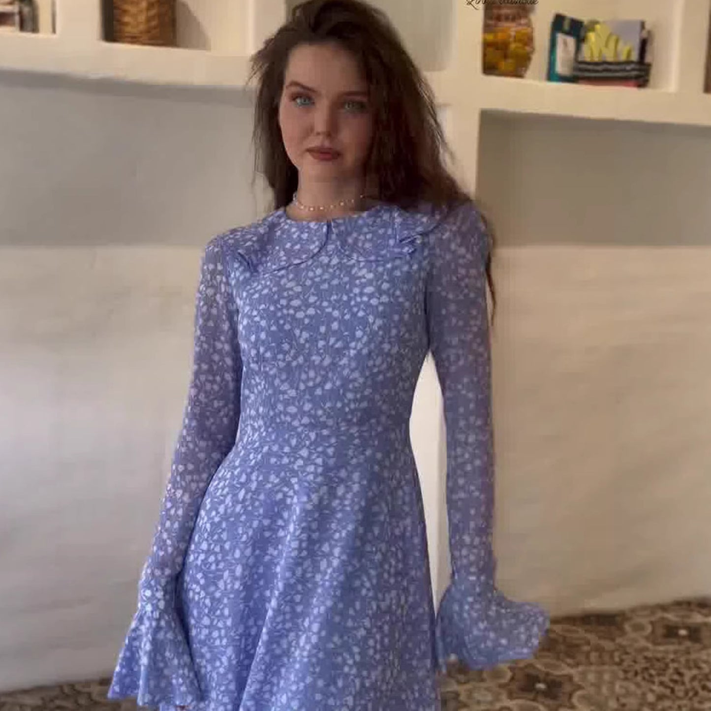 Baby Doll Collar Polka Dot Dress | Tajstylo
