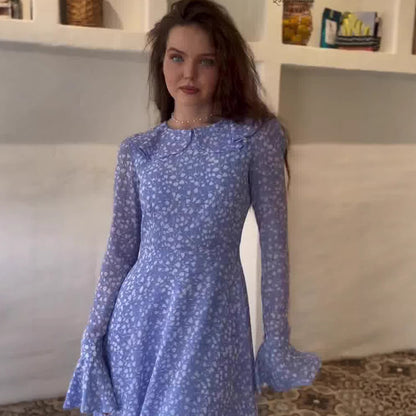 Baby Doll Collar Polka Dot Dress | Tajstylo