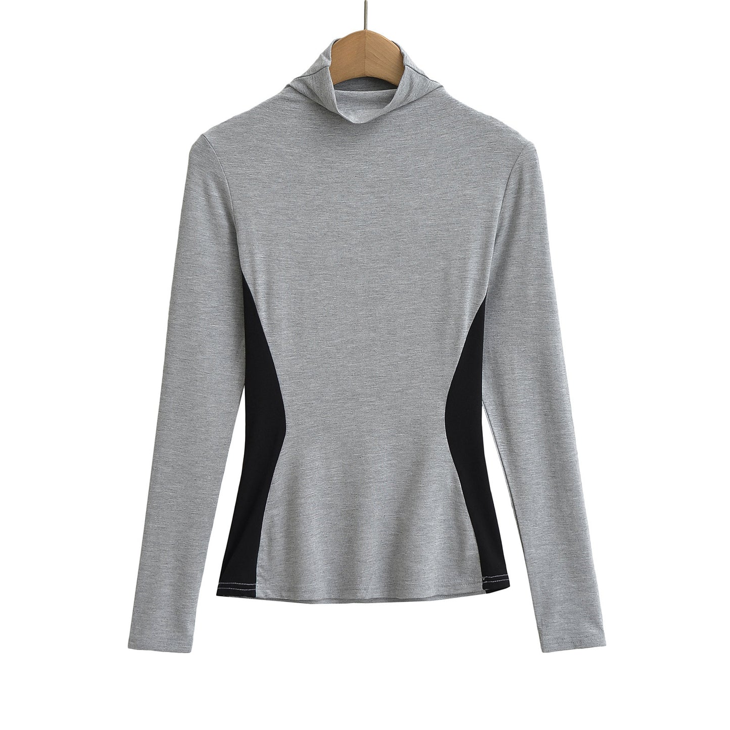 Woman wearing Elastic Waist Slimming Long Sleeve Top in a casual setting