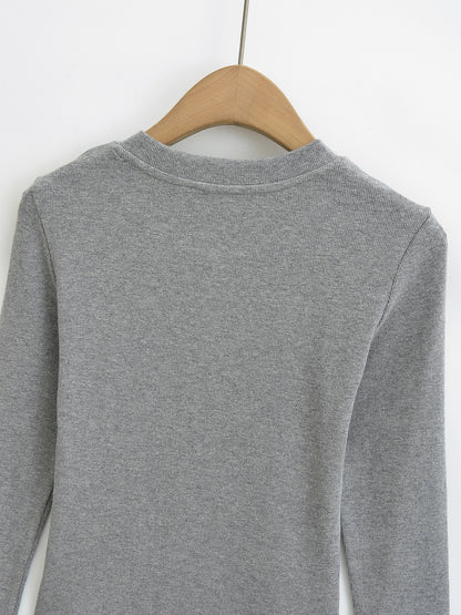 Slim Fit Long Sleeve T-Shirt | Tajstylo