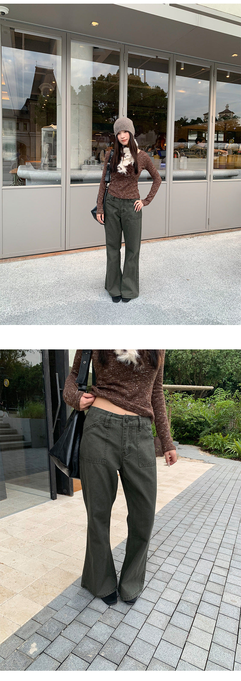 Distressed Flared Jeans with Pockets | Tajstylo