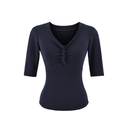V-Neck Short Sleeve Top for Women | Tajstylo