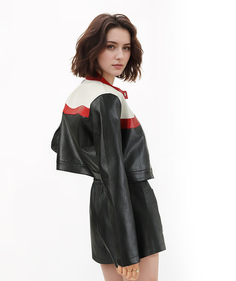 Splicing Short Jacket for Women | Tajstylo