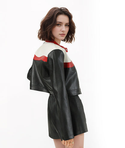 Splicing Short Jacket for Women | Tajstylo