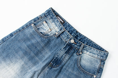 Vintage Bamboo Texture Loose Fit Jeans | Tajstylo