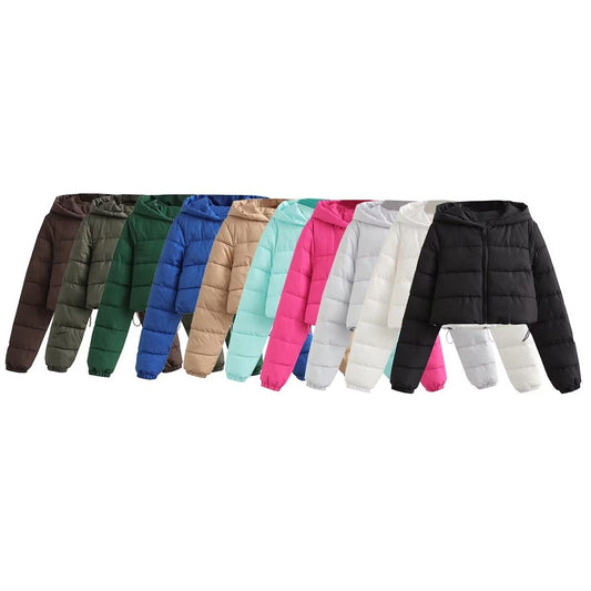 Short Hooded Cotton Jacket | Tajstylo