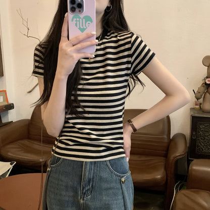 Striped Slim Fit T-Shirt | Tajstylo