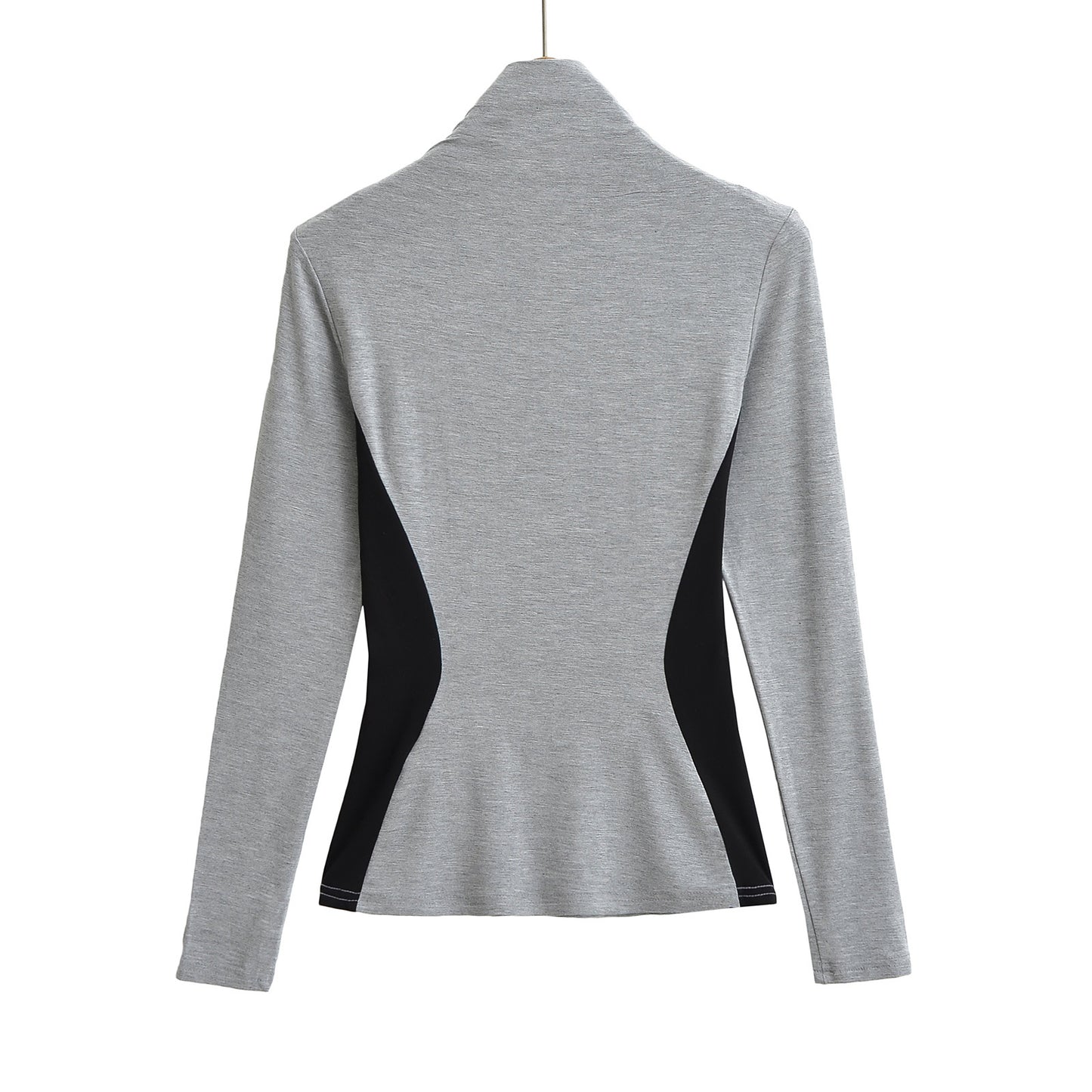 Elastic Waist Slimming Long Sleeve Top | Tajstylo