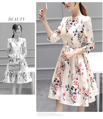 Chic Korean Style Mid Length Dress | Tajstylo