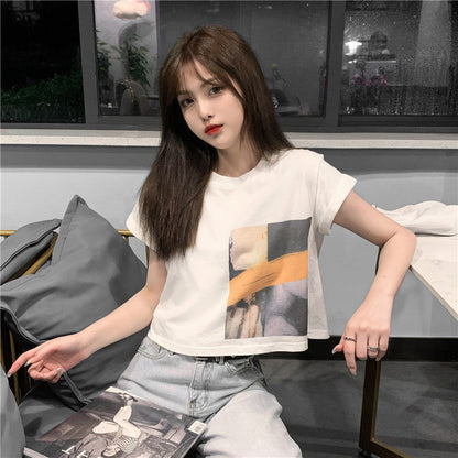 Casual Heart Design Crop Top | Tajstylo