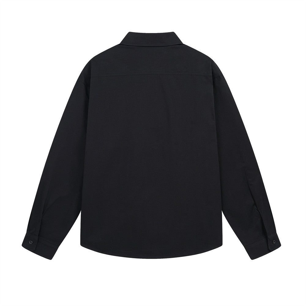 Logo Letter Printed Long Sleeve Shirt | Tajstylo