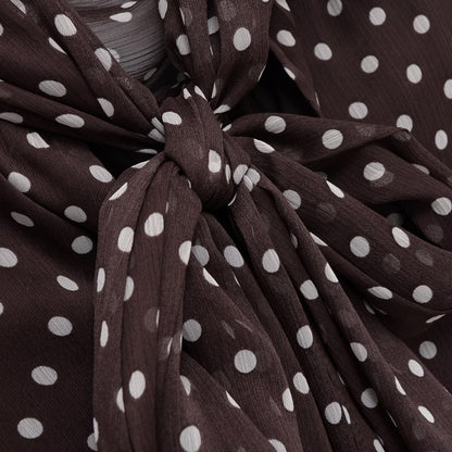 Bow Knot Polka Dot Long Sleeve Shirt | Tajstylo
