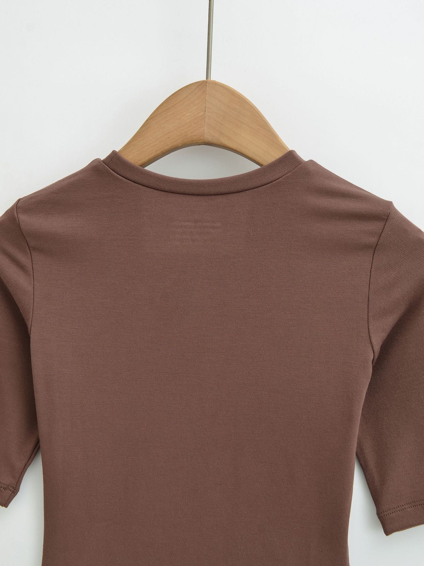 Slim Fit Round Neck Top | Tajstylo