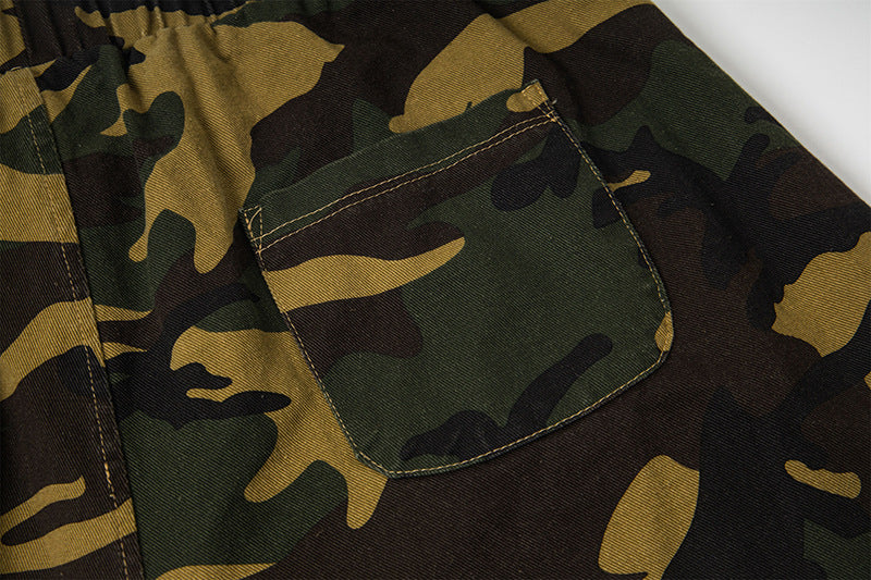 Camouflage Straight Leg Casual Pants | Tajstylo