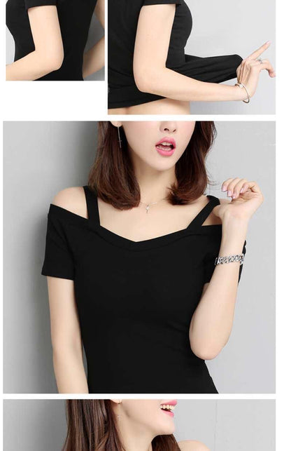 One Shoulder Sleeveless T Shirt | Tajstylo