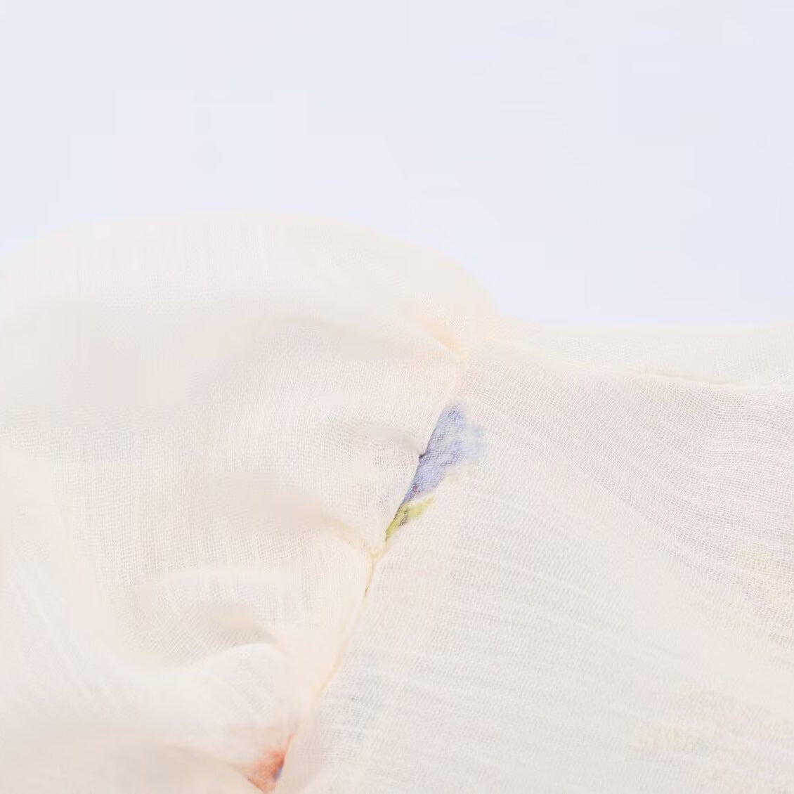 Embroidered Lantern Sleeve Shirt with Lace-Up Tie | Tajstylo