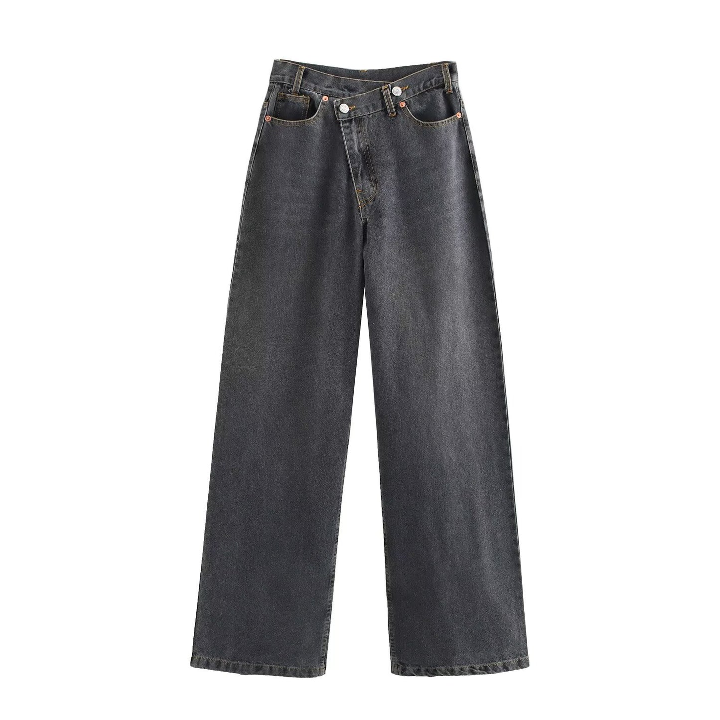 High Waist Full Length Wide Leg Pants | Tajstylo