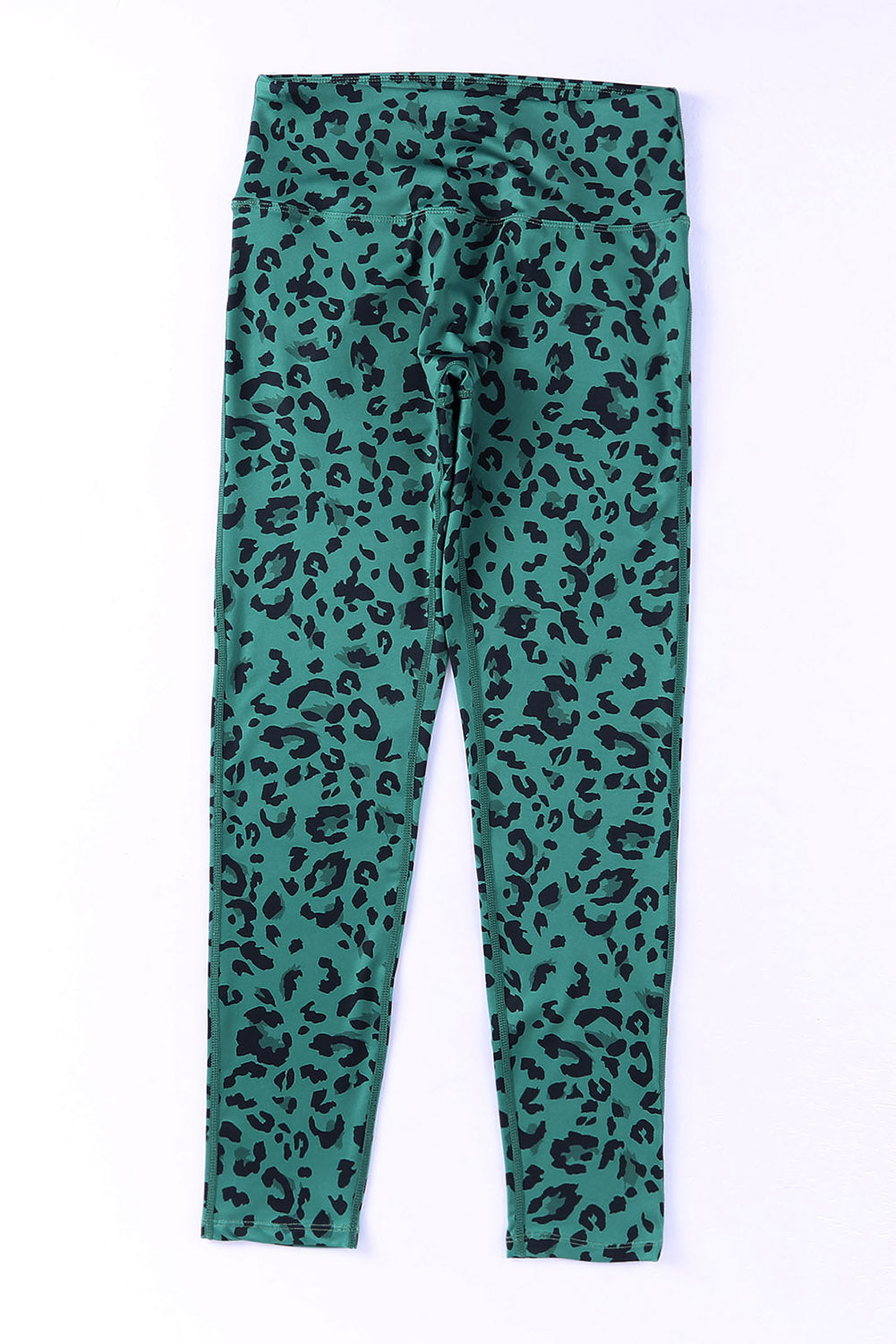 Woman wearing Classic Leopard Print Active Leggings in an urban setting