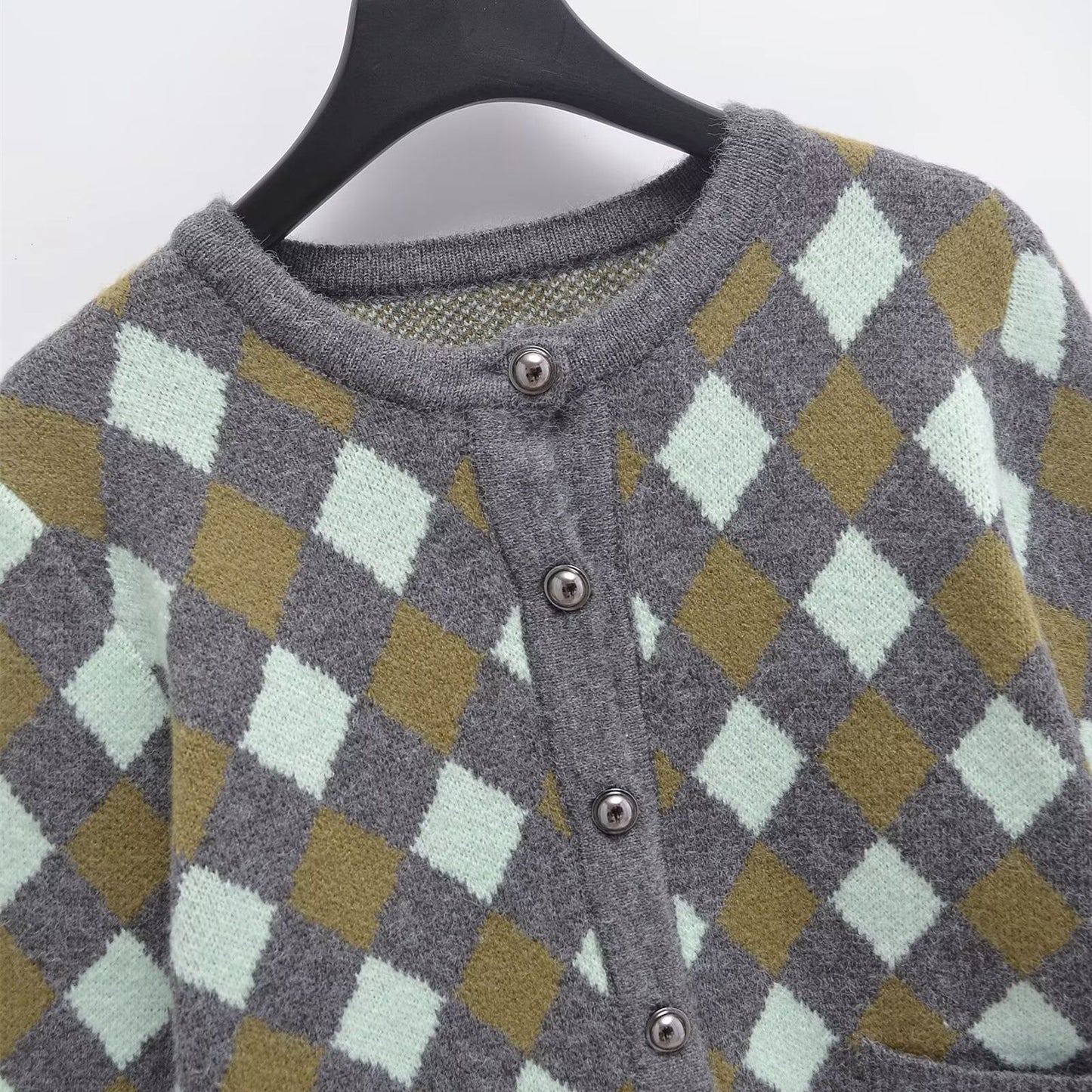 Diamond Jacquard Sweater | Tajstylo