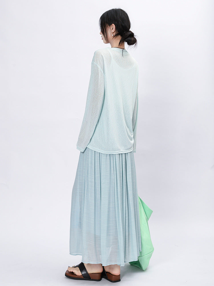 Solid Color A-Line Skirt | Tajstylo