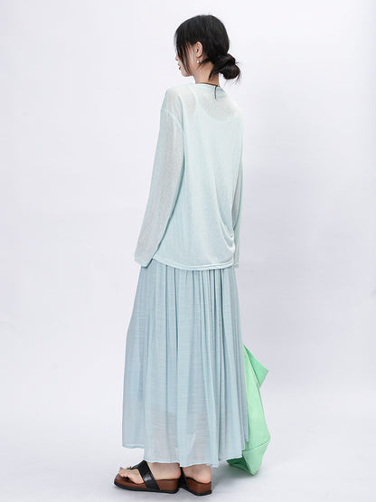Solid Color A-Line Skirt | Tajstylo