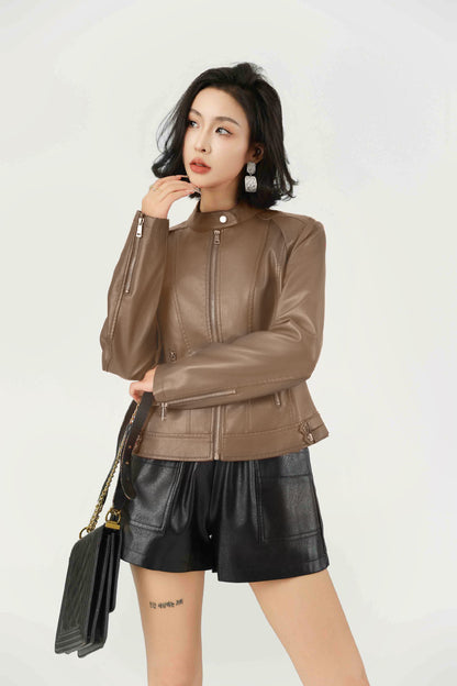 Standing Collar Short Jacket | Tajstylo
