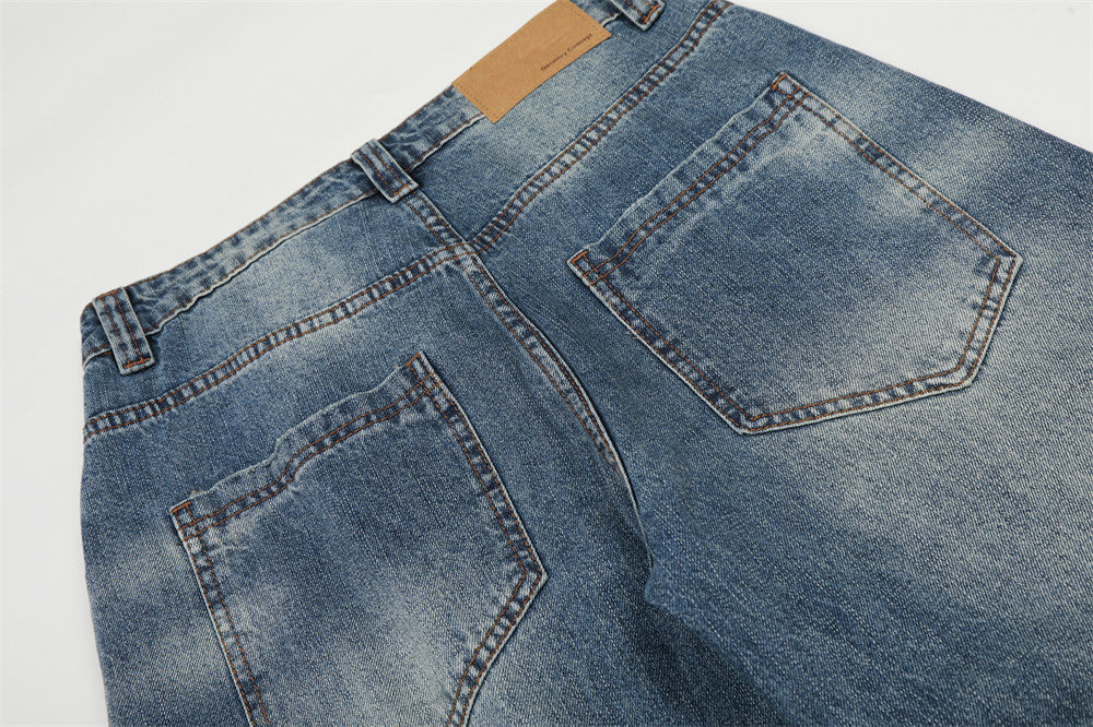 Distressed Blue Denim Jeans | Tajstylo
