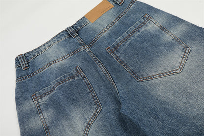 Distressed Blue Denim Jeans | Tajstylo
