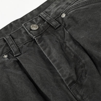 Washed Denim Curved Knife Pants | Tajstylo