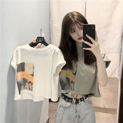 Casual Heart Design Crop Top | Tajstylo