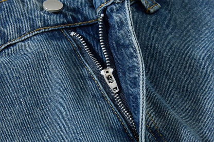 Women's Loose Fit Denim Workwear Pants | Tajstylo