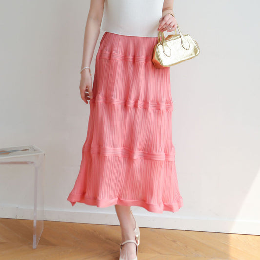 Versatile Slimming Midi Cake Skirt | Tajstylo
