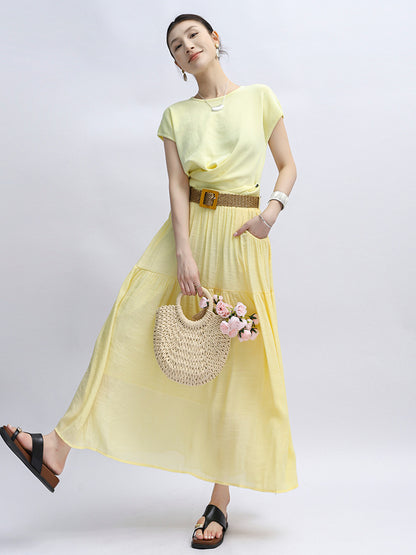 Belt Double Pocket Skirt | Tajstylo