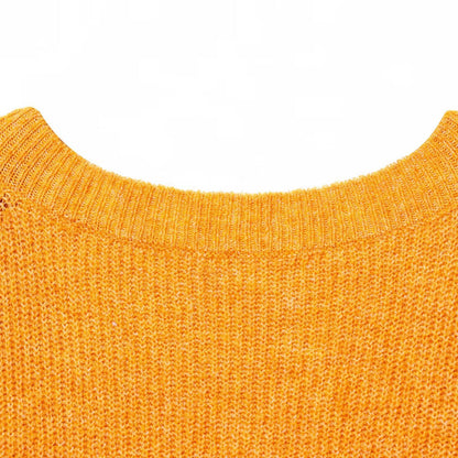 Back Knot Knit Sweater | Tajstylo