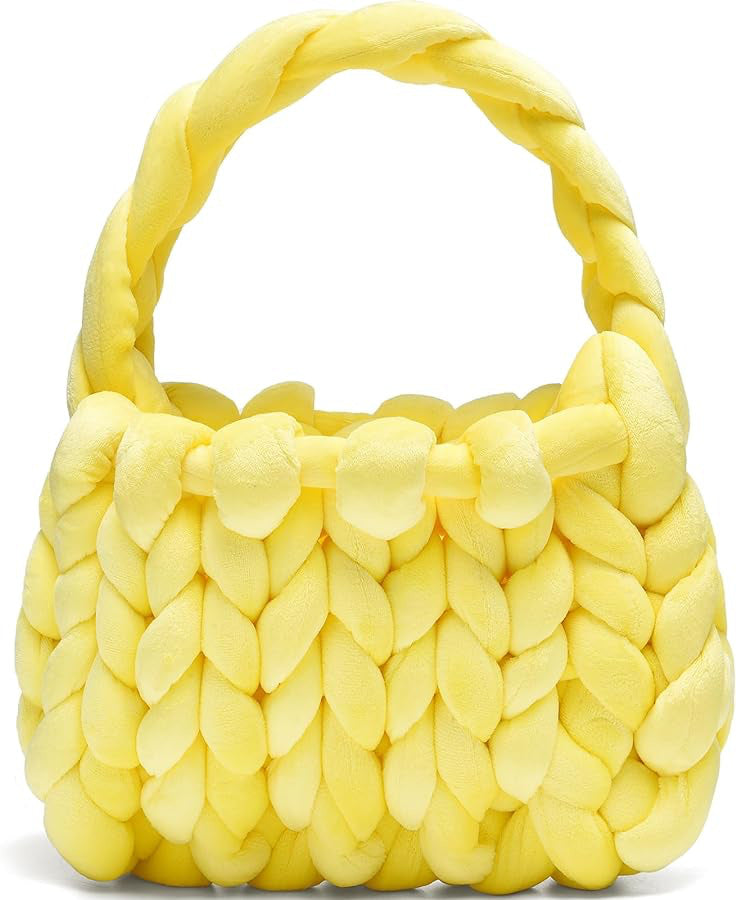 Women's DIY Hand-Woven Crystal Velvet Crossbody Shoulder Bag – Model View | TajStylo