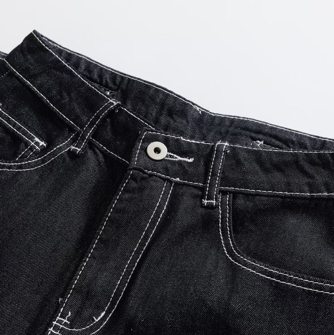 Woman wearing Classic Versatile Fashionable Denim Jeans in a casual setting