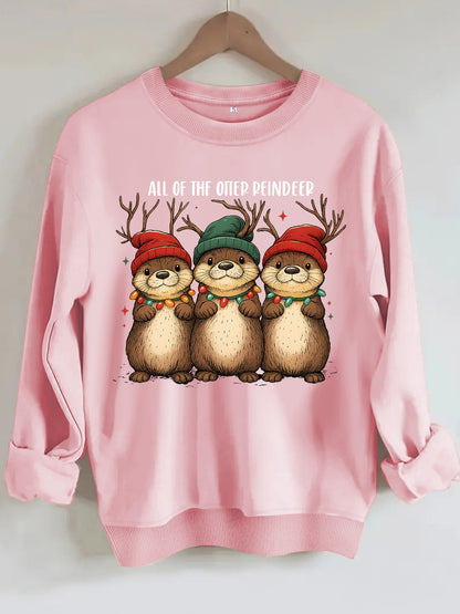 Printed Long Sleeve Sweatshirt for Women | Tajstylo